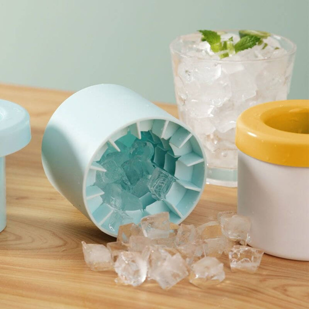 Portable Ice Maker Tray Compact Stackable Lidded