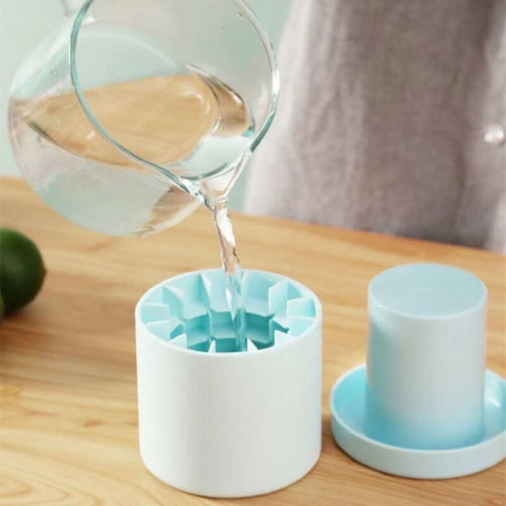 Portable Ice Maker Tray Compact Stackable Lidded