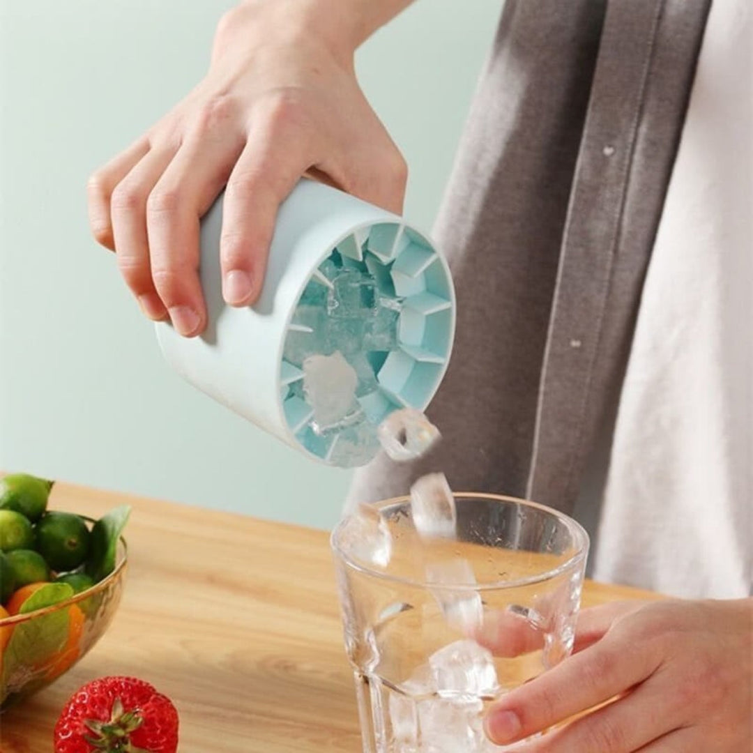 Portable Ice Maker Tray Compact Stackable Lidded