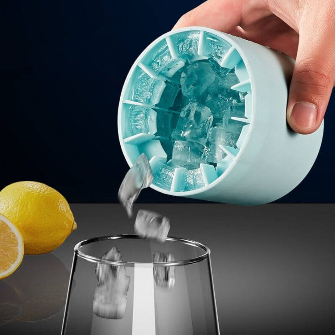 Portable Ice Maker Tray Compact Stackable Lidded