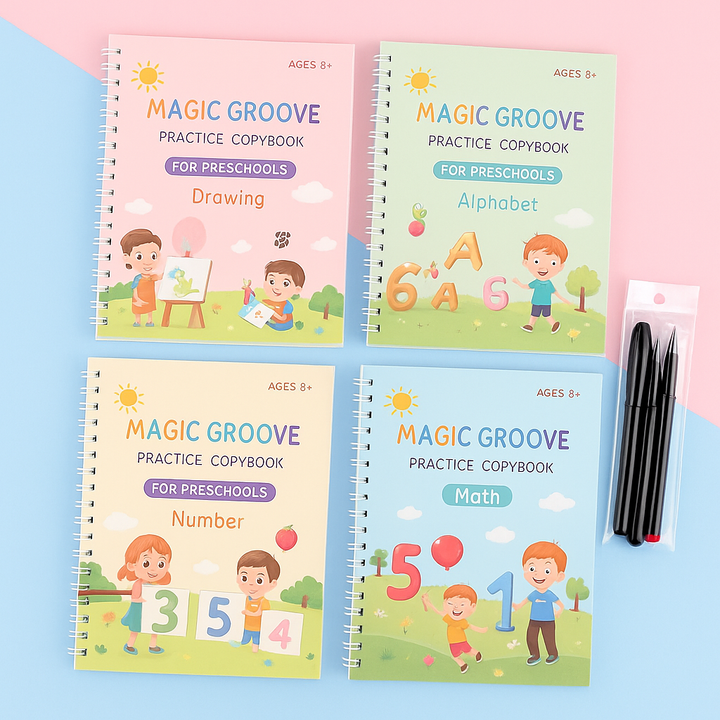 Practice Copybook Alphabet Number Drawing Math Workbook