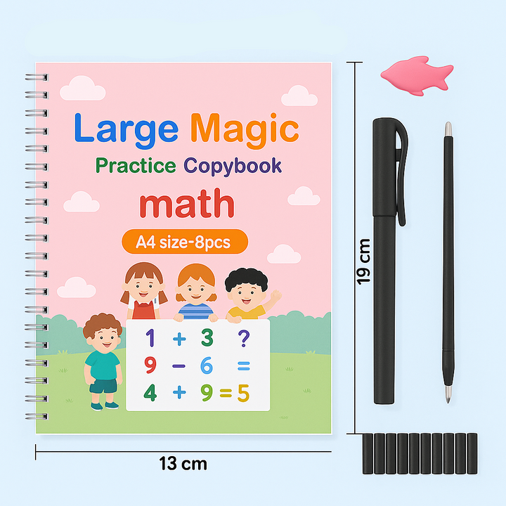 Practice Copybook Alphabet Number Drawing Math Workbook