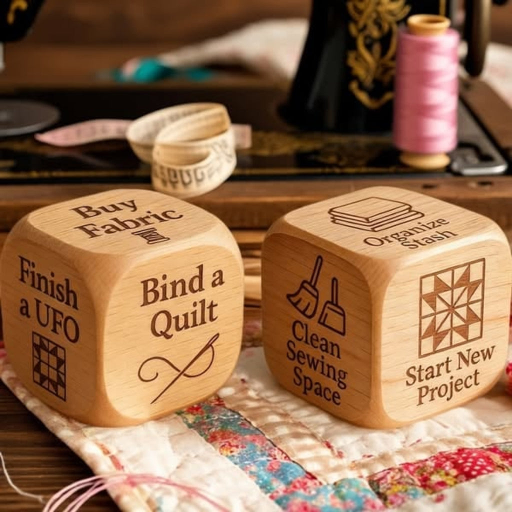 Quilting Decision Dice Creative Crafting Solid Wood Craft