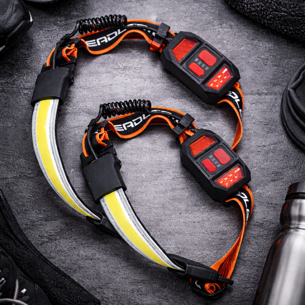Rechargeable Headlamp Set LED Outdoor Use