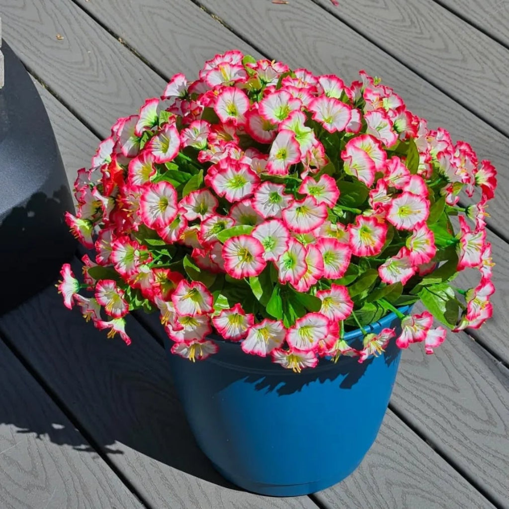 Silk Flowers Hanging Basket Indoor Outdoor Decor