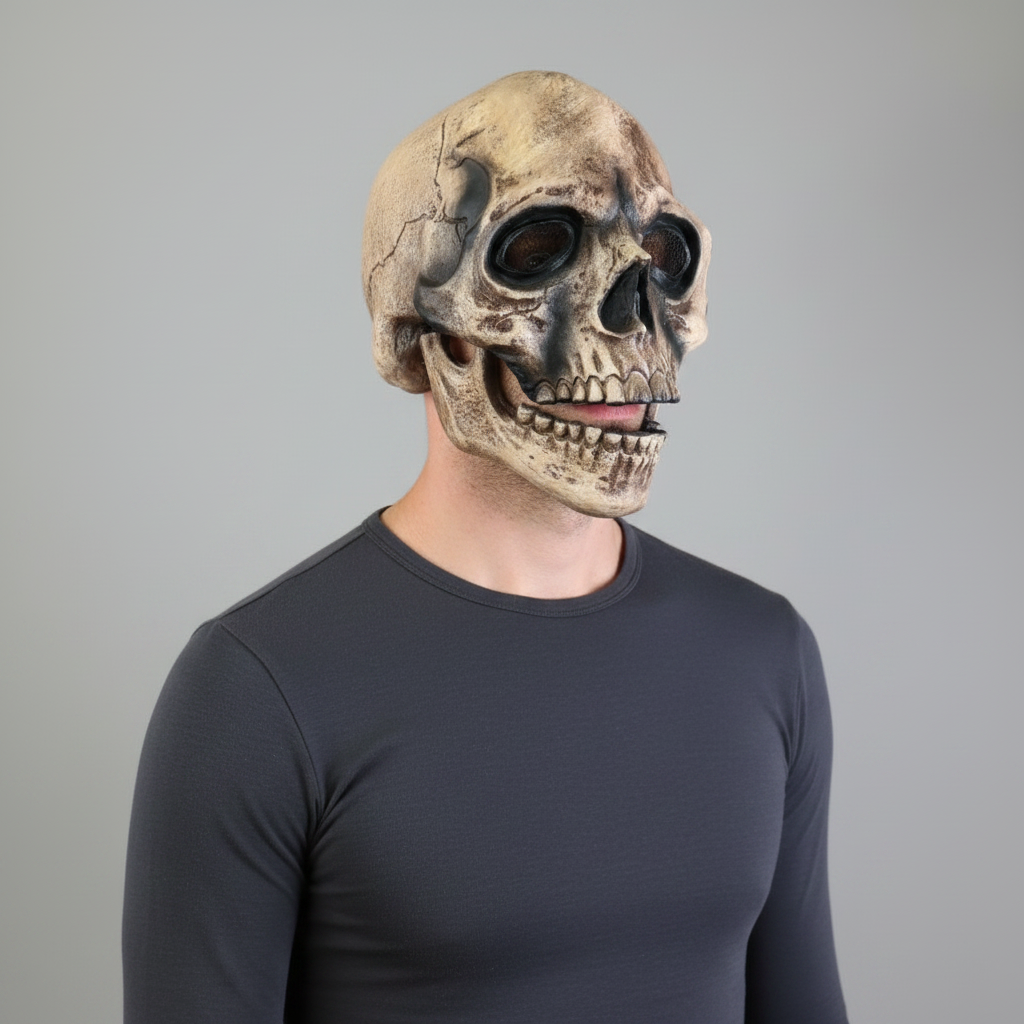 Halloween Costume Mask Skull Moving Jaw Cosplay Accessory