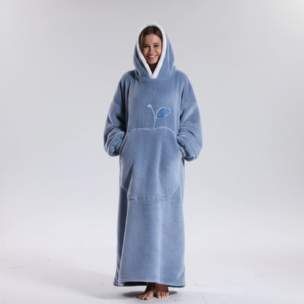 Snuggie Wearable Blanket Hooded Cozy Winter Hooded Throw