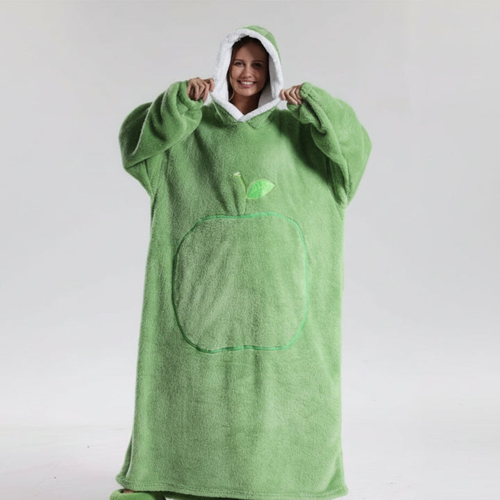Snuggie Wearable Blanket Hooded Cozy Winter Hooded Throw