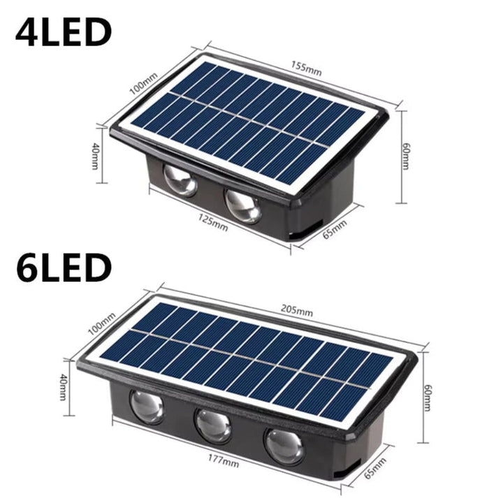 Solar Powered Outdoor Lighting Wall Garden Accent