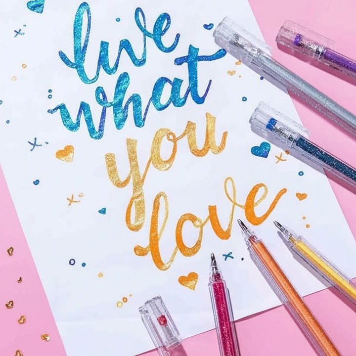 Sparkle Gel Pens Glitter Writing Creative Art Supplies