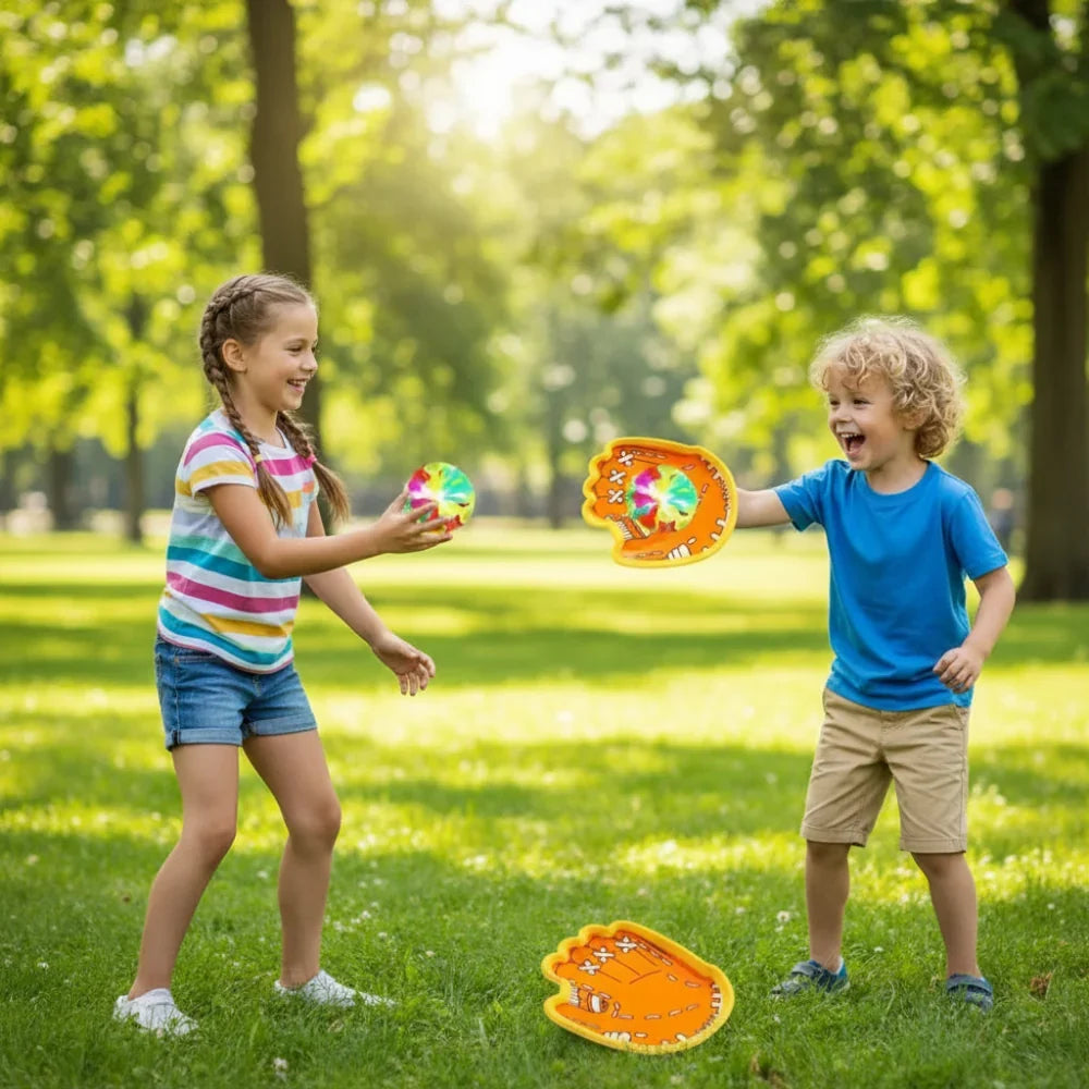Suction Cup Balls Catch Gloves Interactive Toy