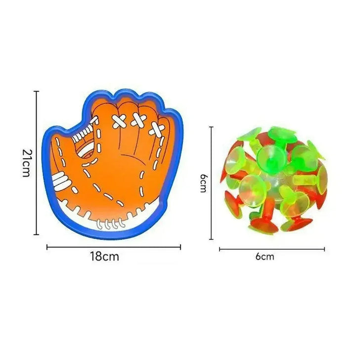 Suction Cup Balls Catch Gloves Interactive Toy