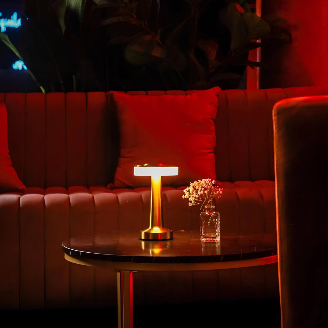 Table Lamp Cordless Metal Rechargeable Dimmable LED Light