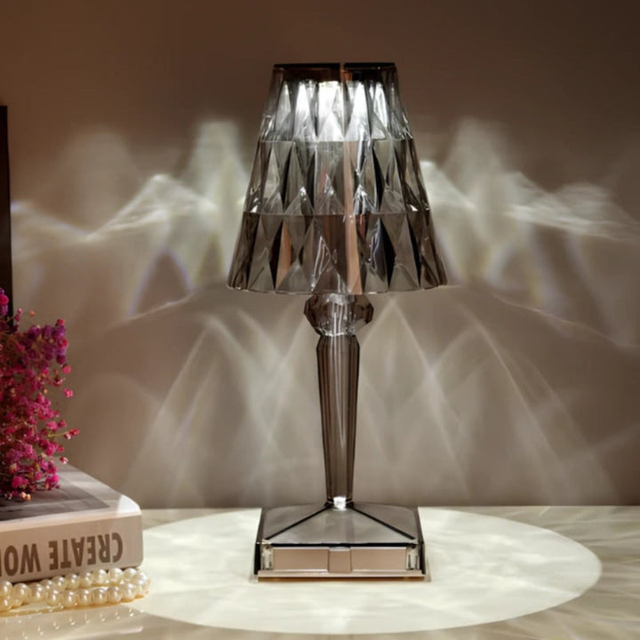 Table Lamp Crystal Rechargeable Touch Dimmable LED Light
