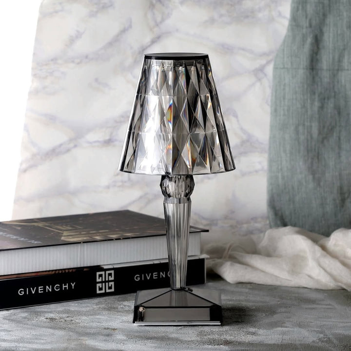 Table Lamp Crystal Rechargeable Touch Dimmable LED Light