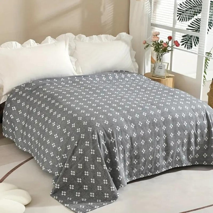 Throw Blanket Cotton Blanket Fluffy Geometric Pattern