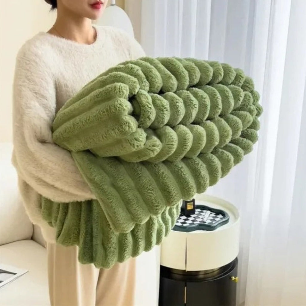 Throw Blanket Cozy Plush Soft Textured Oversized