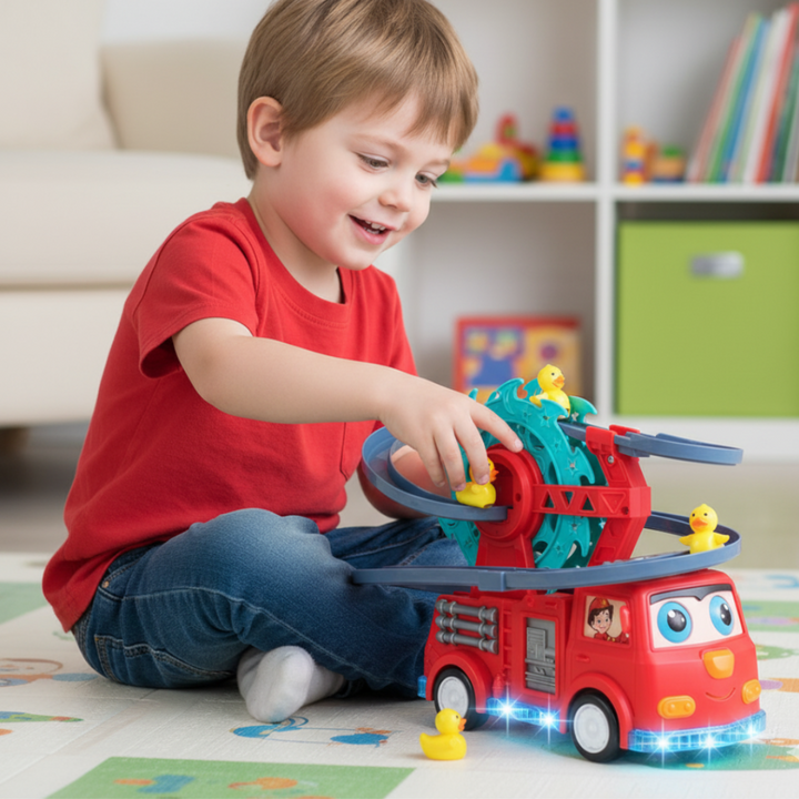 Toy Car Fire Truck Toy Interactive Educational Playset
