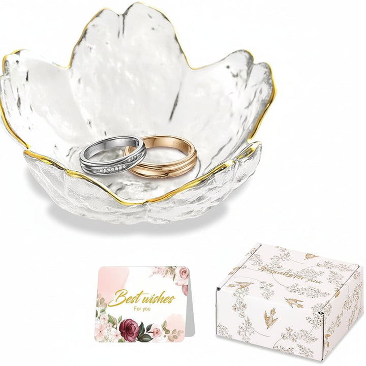 Mothers Day Flower jewelry Dish Ceramic Ring Holder Tray Gift
