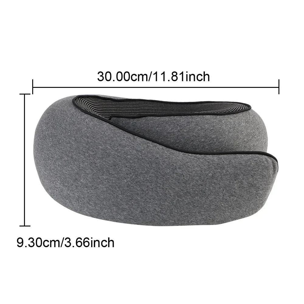 Travel Neck Pillow Memory Foam U-Shaped Neck Roll