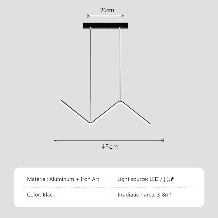 Aluminium Dining Pendant Lamp | Modern Minimalist Nordic Lighting