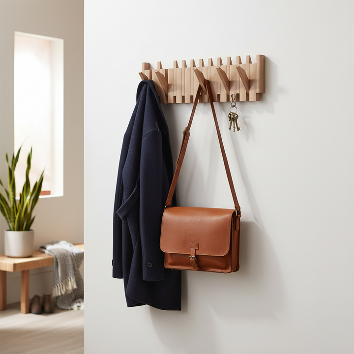 Wall Hook Rack Decorative Wooden