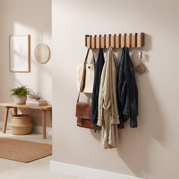 Wall Hook Rack Decorative Wooden