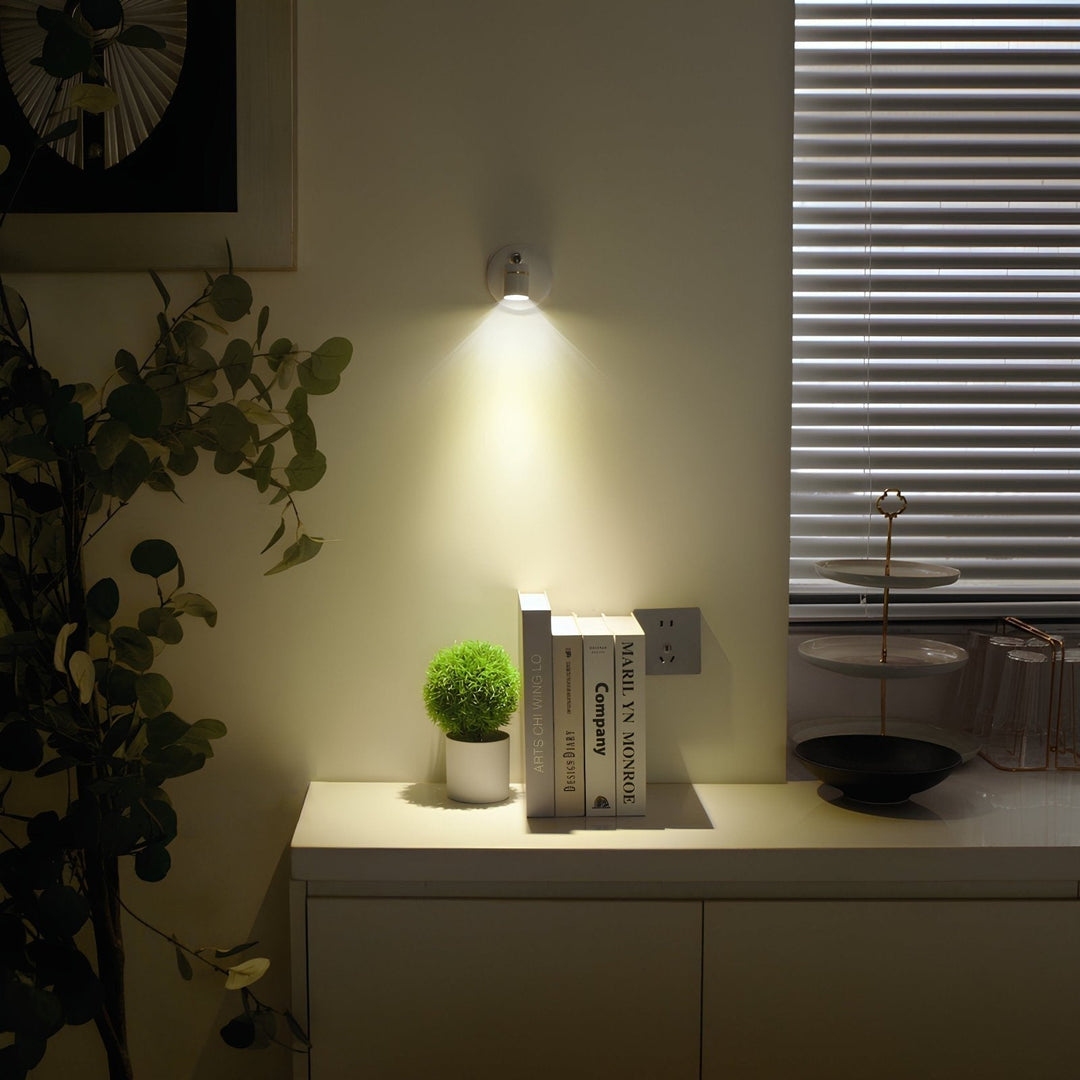 Wall Sconce Battery Operated Modern Adjustable LED Spotlight