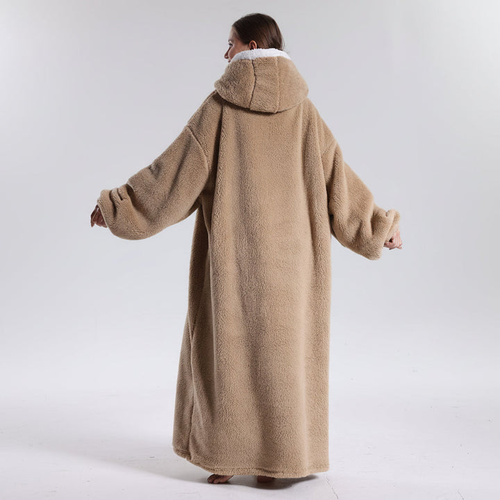 Oversized Hoodie Blanket Adults Soft Wearable Blanket Cold Days