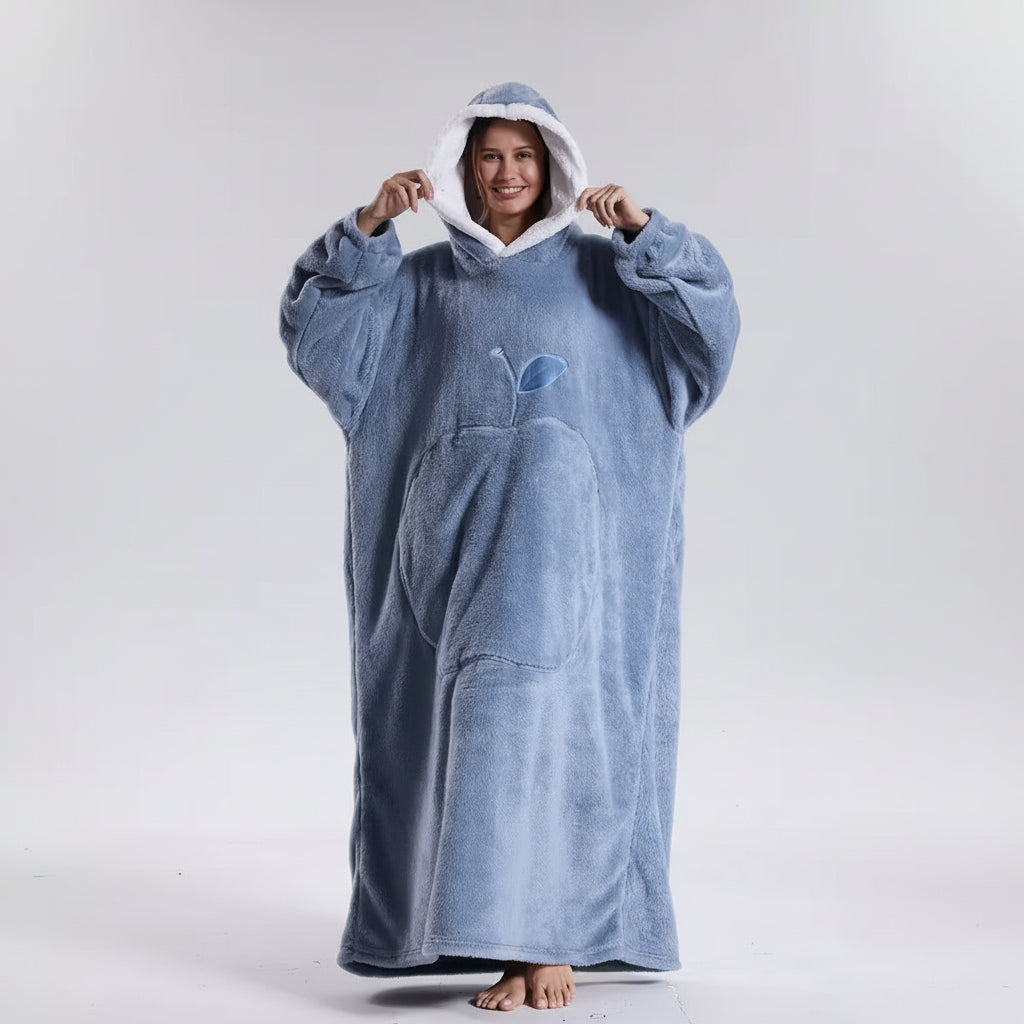 Oversized Hoodie Blanket Adults Soft Wearable Blanket Cold Days