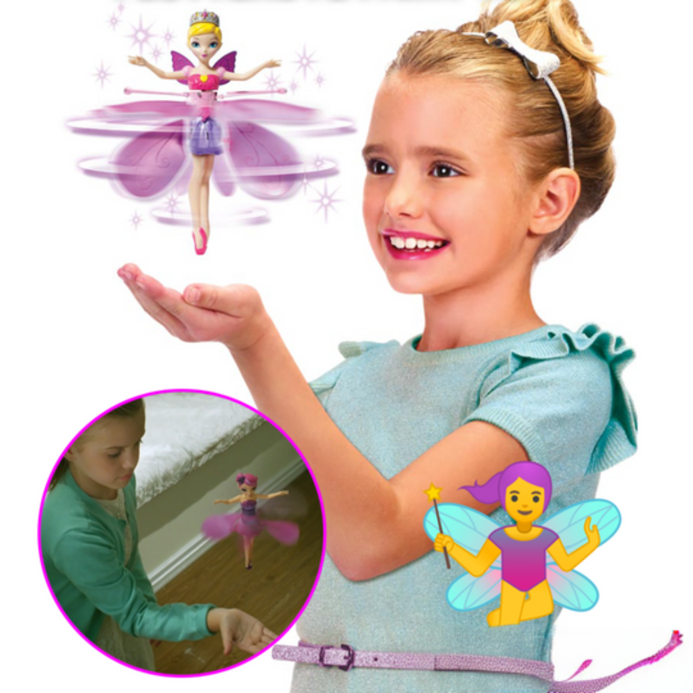 Flying Fairy Princess Toy LED Lights Hand Sensor Kids