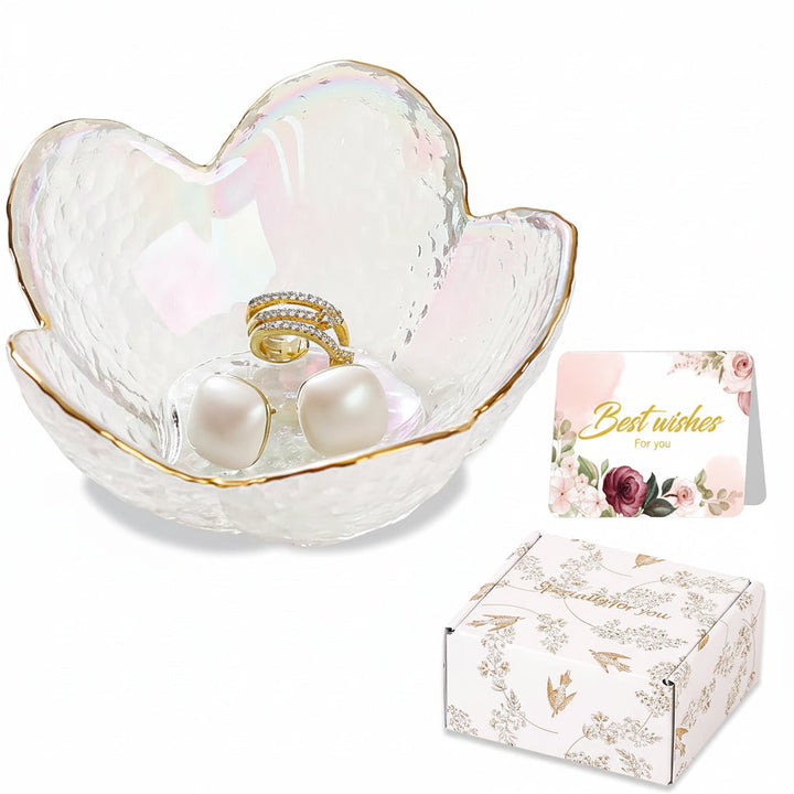 Mothers Day Flower jewelry Dish Ceramic Ring Holder Tray Gift