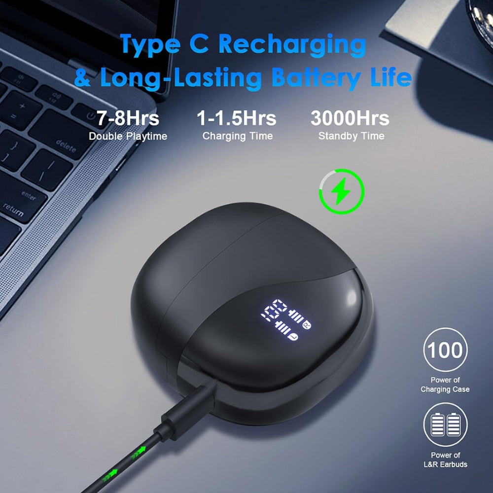 Wireless Earbuds Type C Charging Smart Translation Function