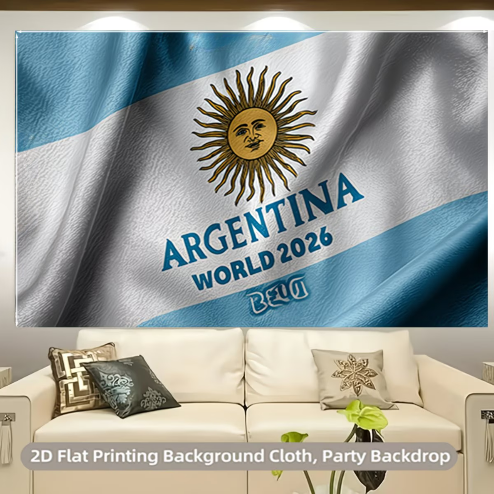 World Cup Argentina Flag Party Backdrop Wall Art Banner