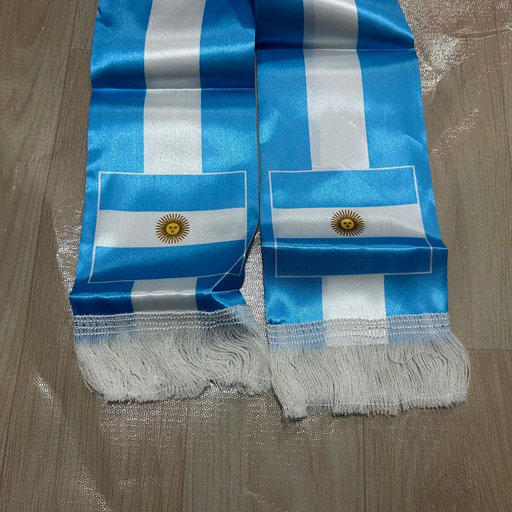 World Cup Argentina Flag Soccer Scarf Double Sided Sports Scarf