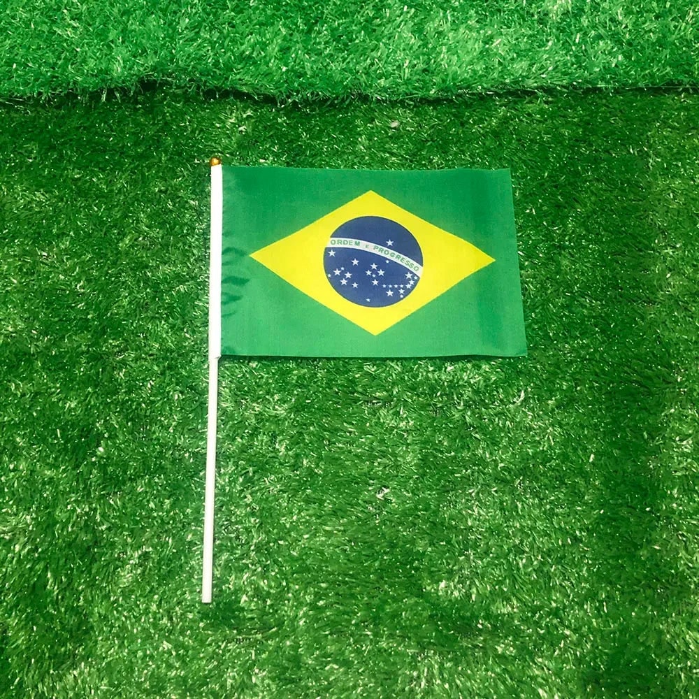 World Cup Brazil Flag Hand Waving Mini Party