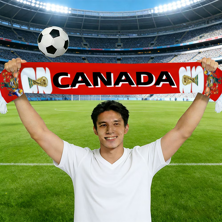 World Cup Canada Flag Fan Scarf Hand Wash Canada Sports